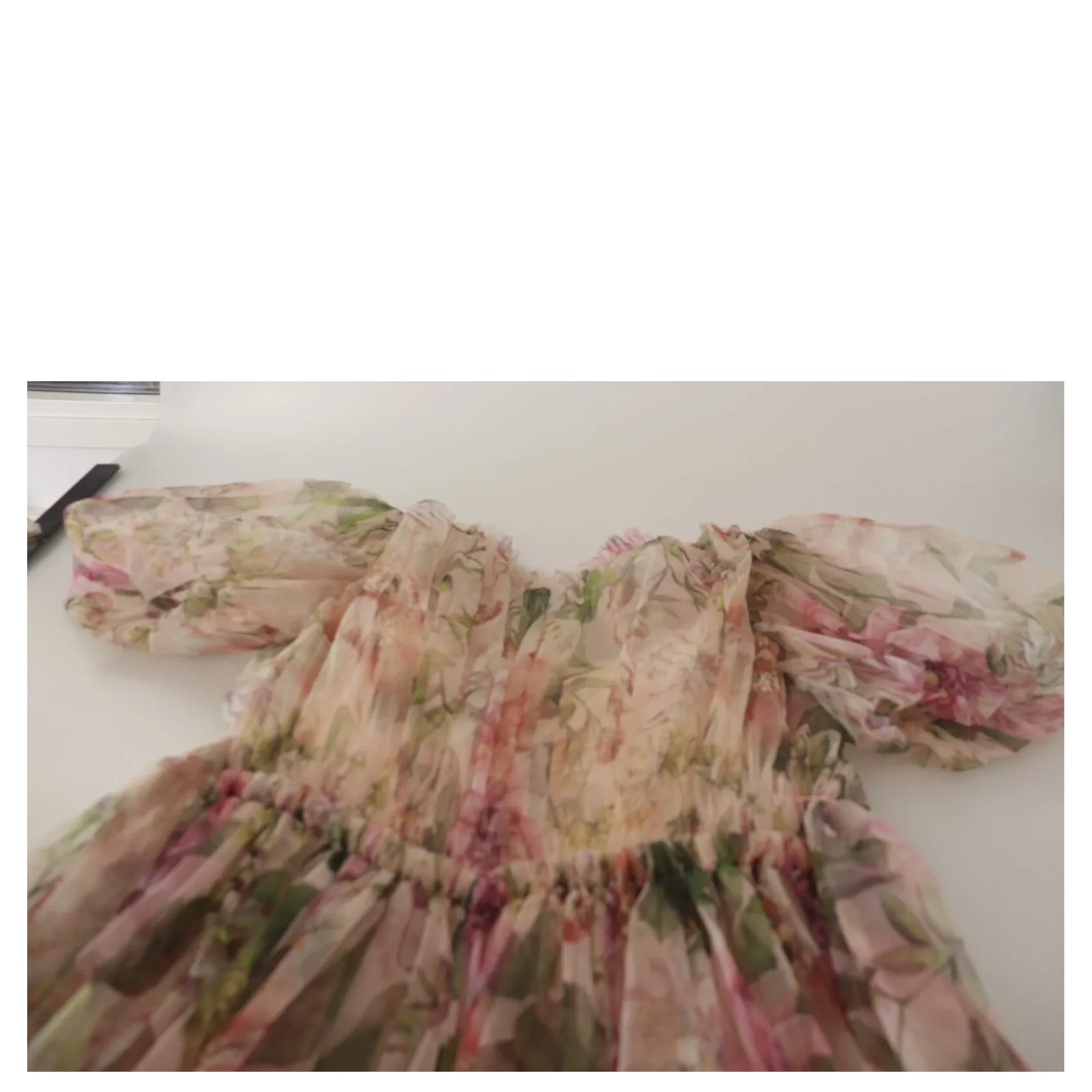 Multicolor Floral Print Long Maxi Gown Dress