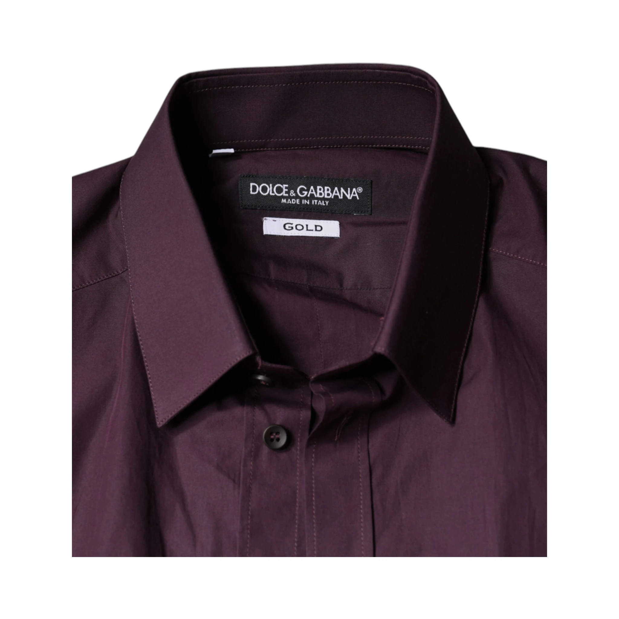 Dark Violet Cotton Dress GOLD Men Formal Shirt