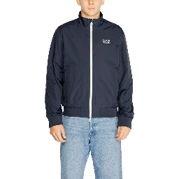Blue Polyamide Jackets And Coat
