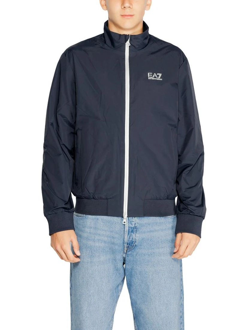 Blue Polyamide Jackets And Coat