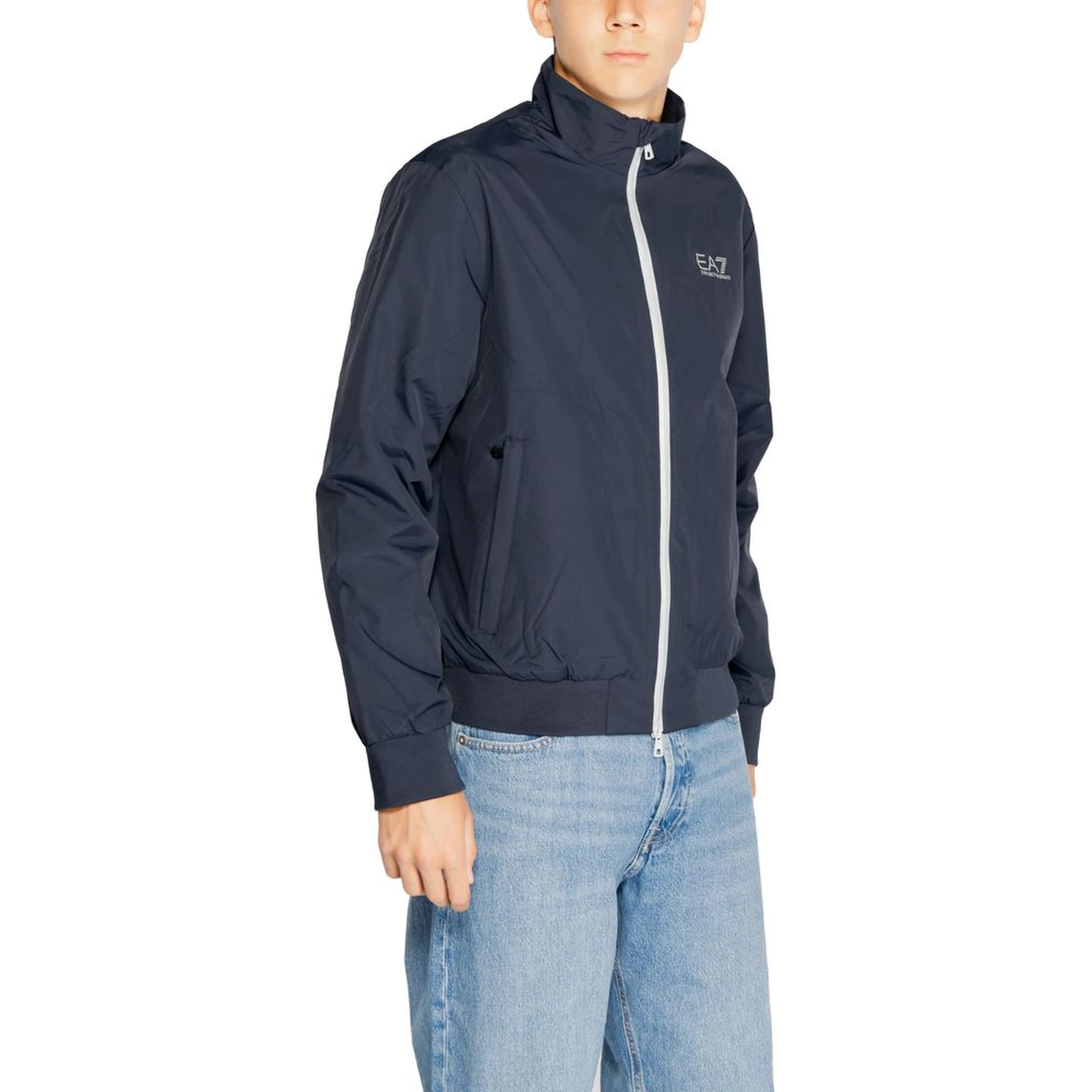 Blue Polyamide Jackets And Coat