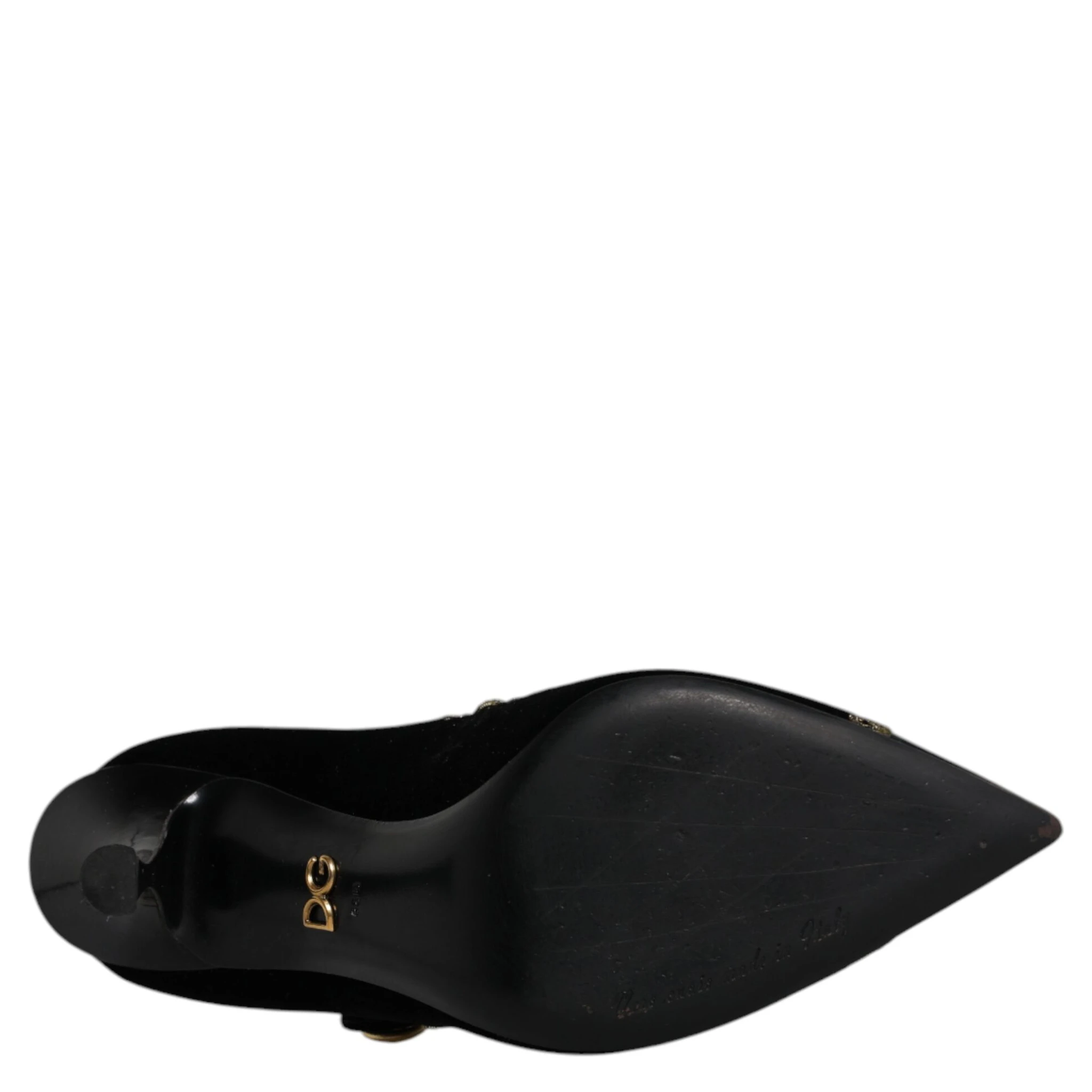 Black Velvet Gold Mary Janes Pumps Shoes