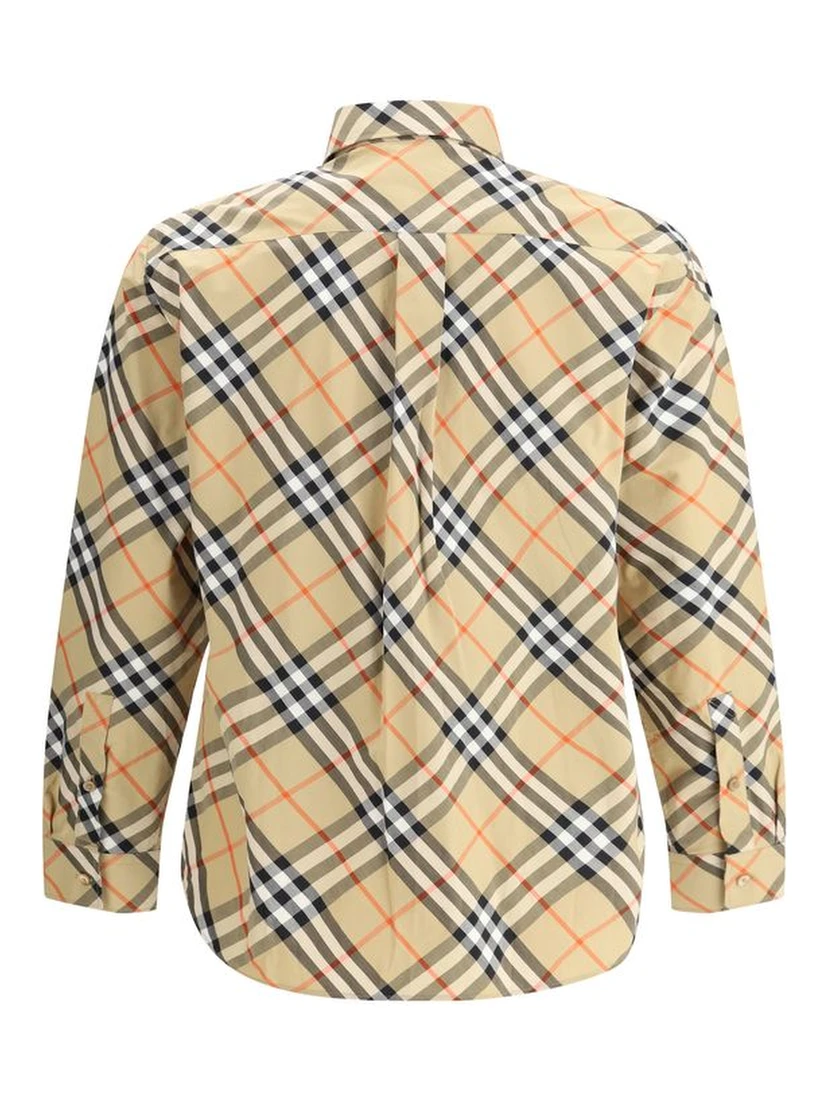 Beige Cotton Pattern Shirt