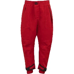 Red Polyamide Athletic Pants