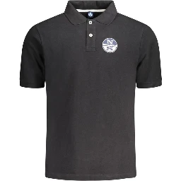 Black Cotton Polo Shirt