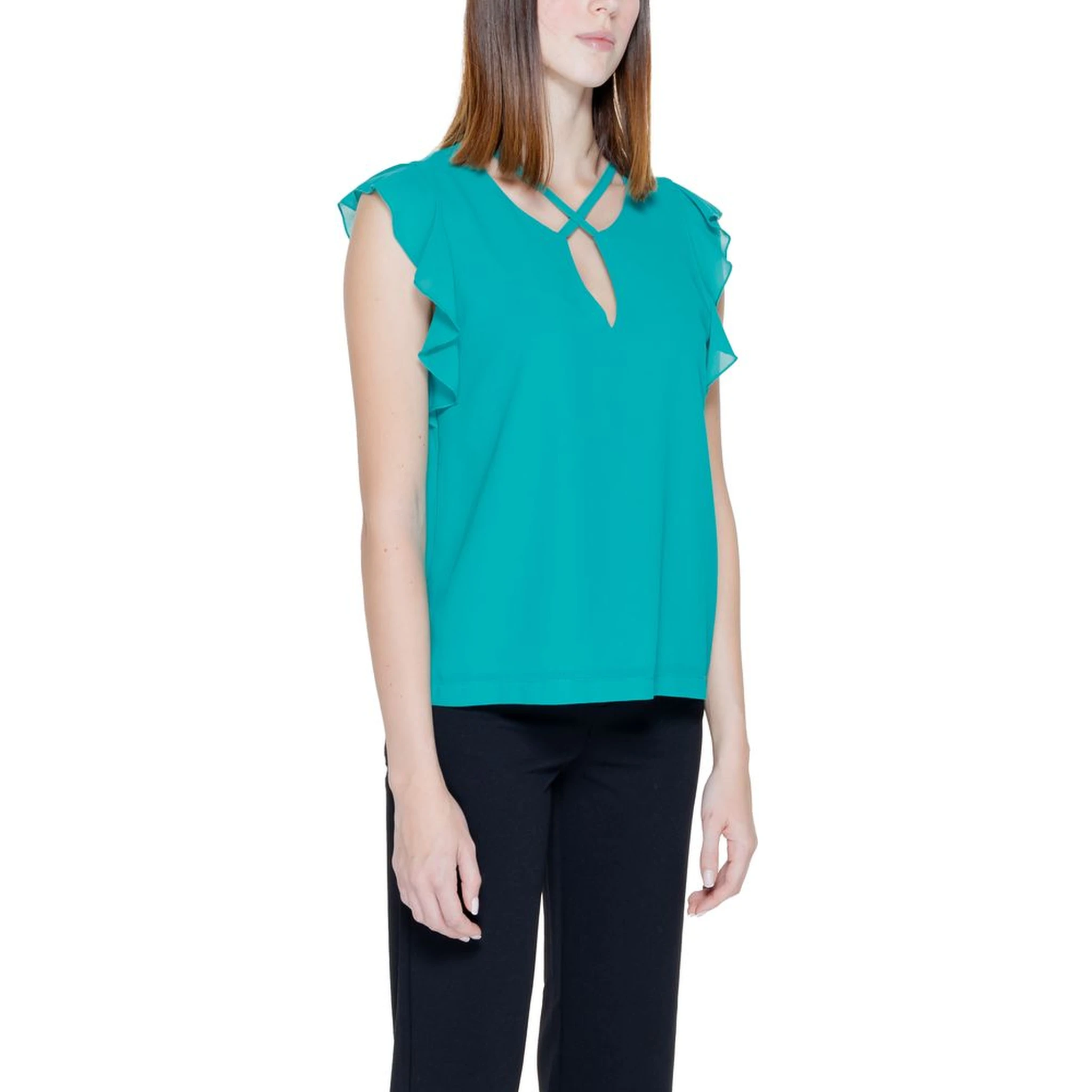 Green Polyester Blouse
