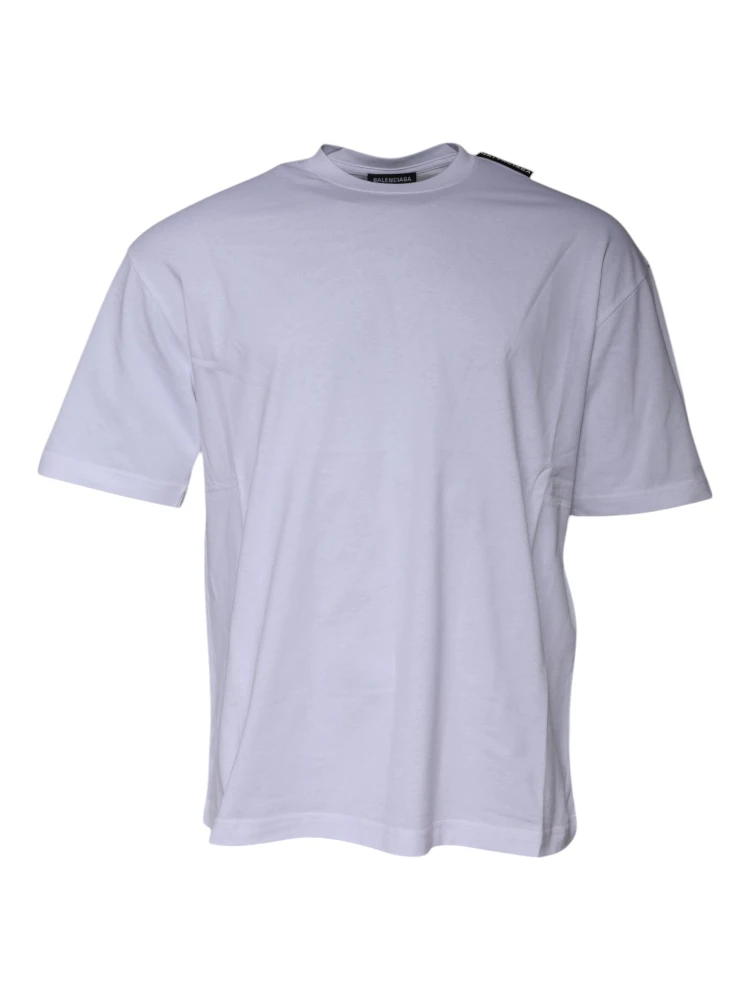 White Logo Cotton Jersey Crew Neck Short Sleeves T-shirt alternative