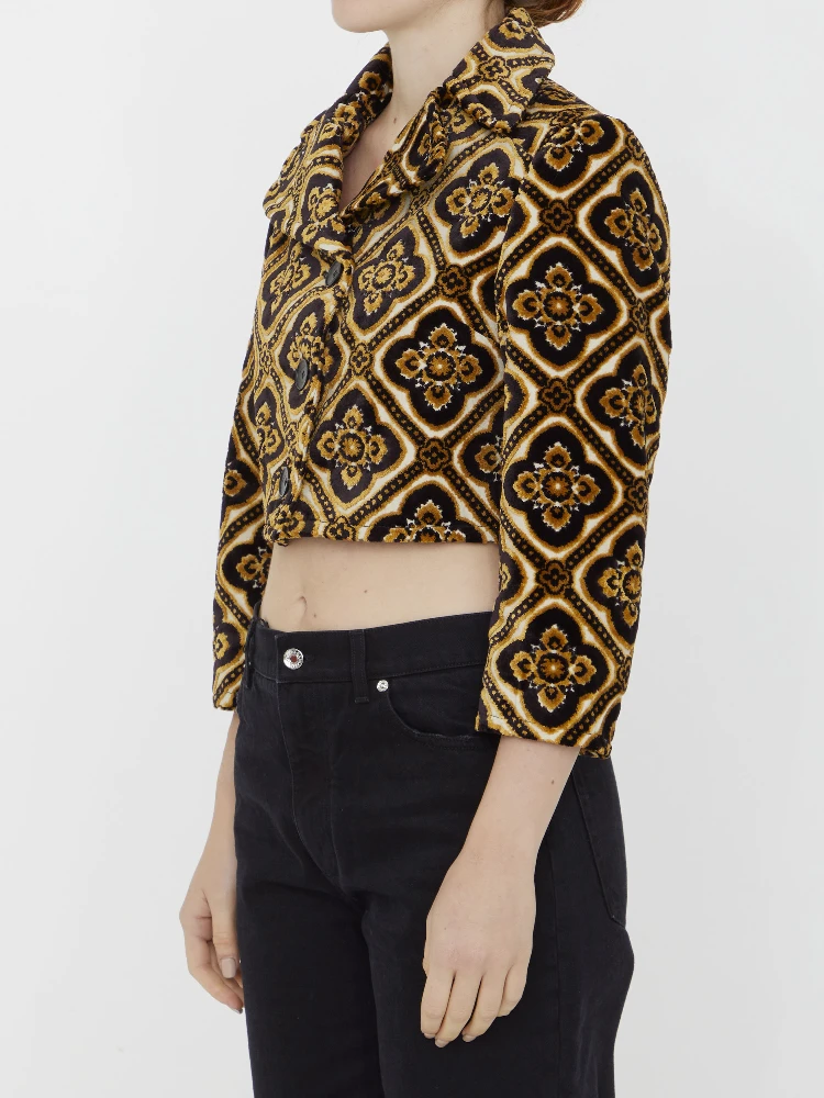 Velvet cropped jacket alternative