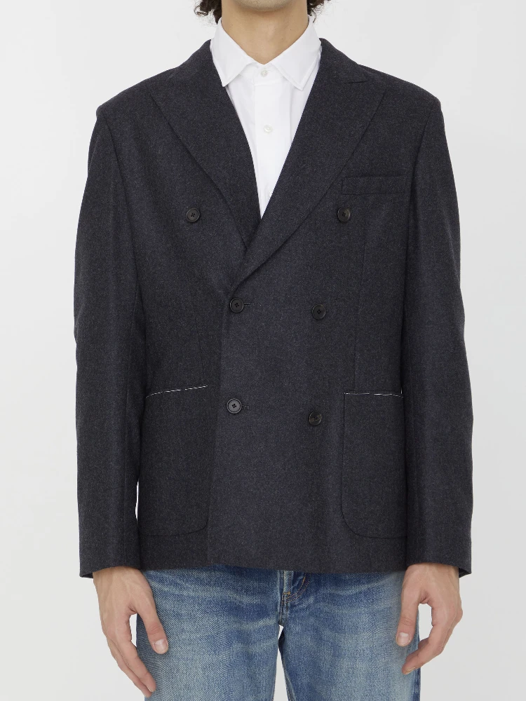 Anthracite flannel jacket
