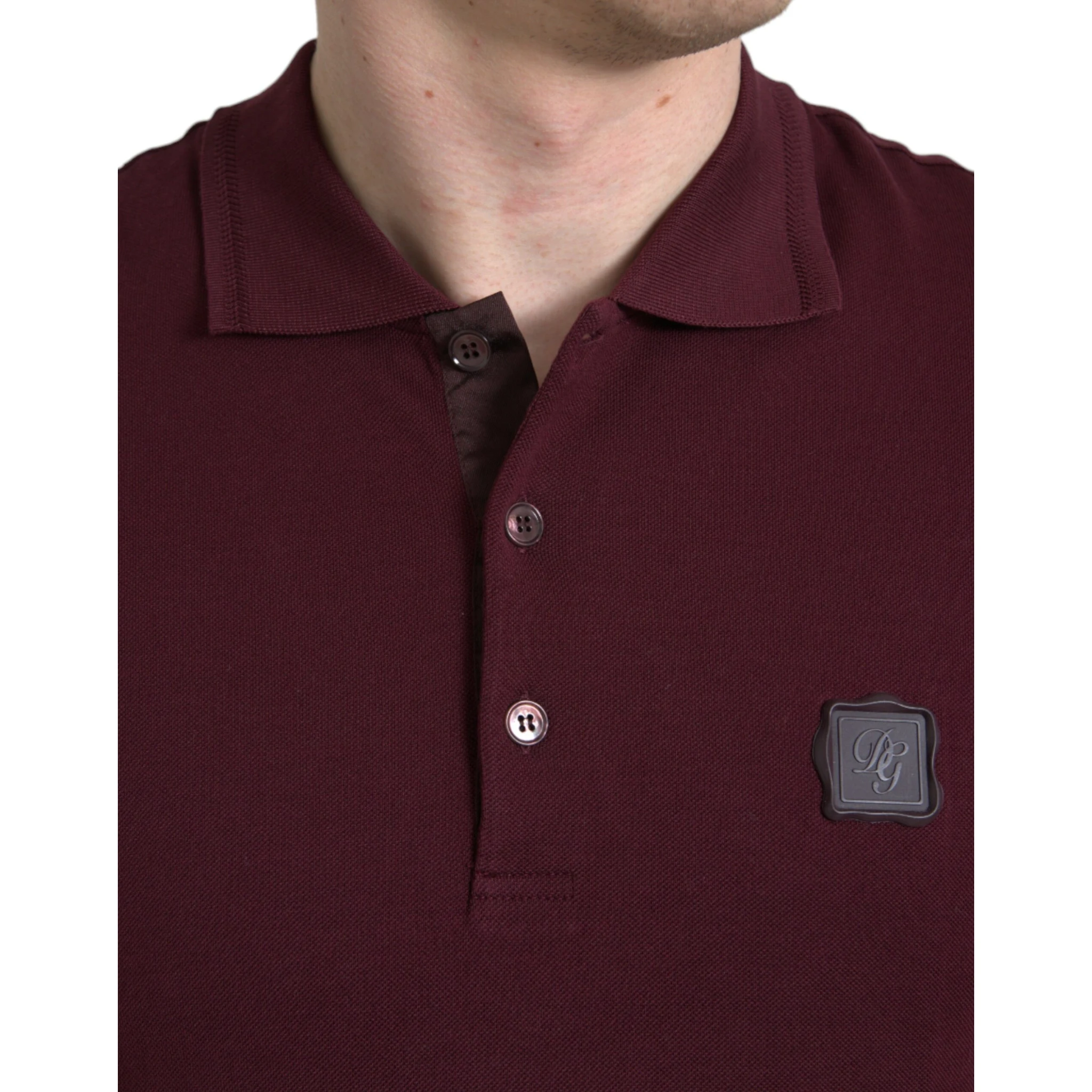 Maroon Collared Short Sleeves Polo T-shirt