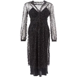 Black Nylon Casual Dress