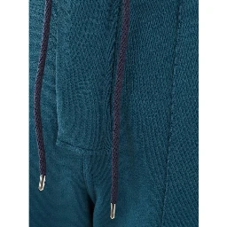Blue Cotton Athletic Pants