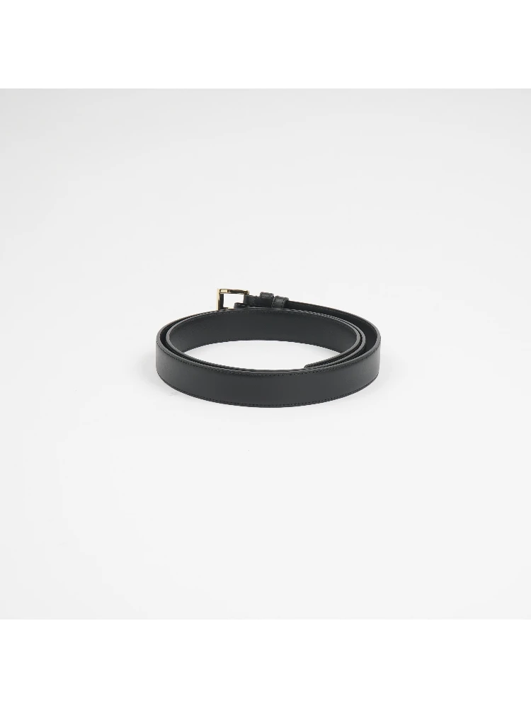 Dolce & Gabbana Black Classic Gold Metal Logo Buckle Belt alternative