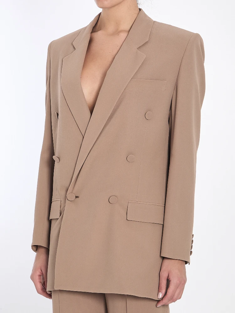 Jacket in silk crepe alternative