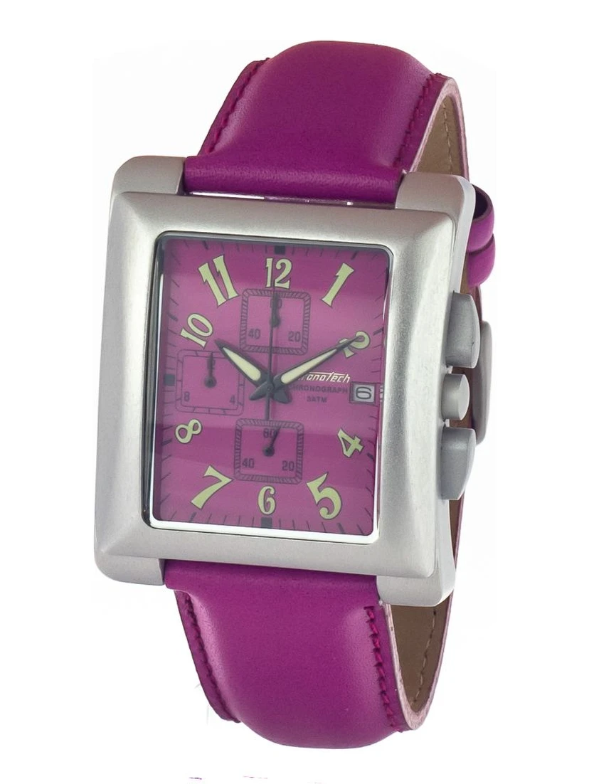 Purple Leather Dress Watch