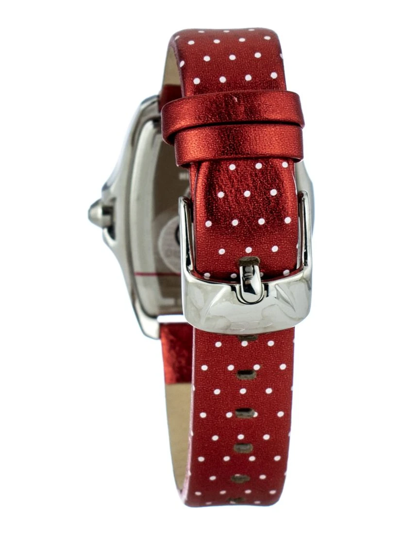 Red Leather Dress Watch