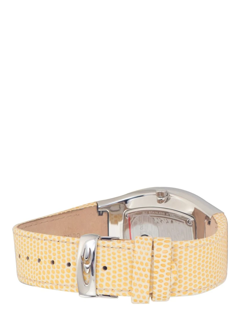 Yellow Leather Dress Watch