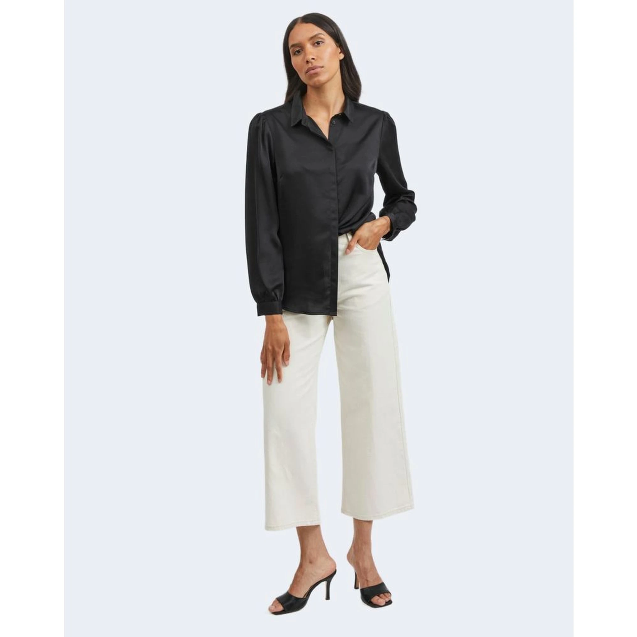 Black Polyester Blouse
