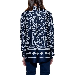 Blue Viscose Blouse