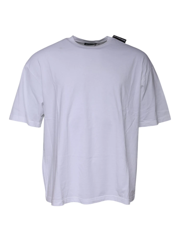 White Logo Cotton Jersey Crew Neck Short Sleeves T-shirt alternative