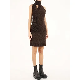 Brown one shoulder dress