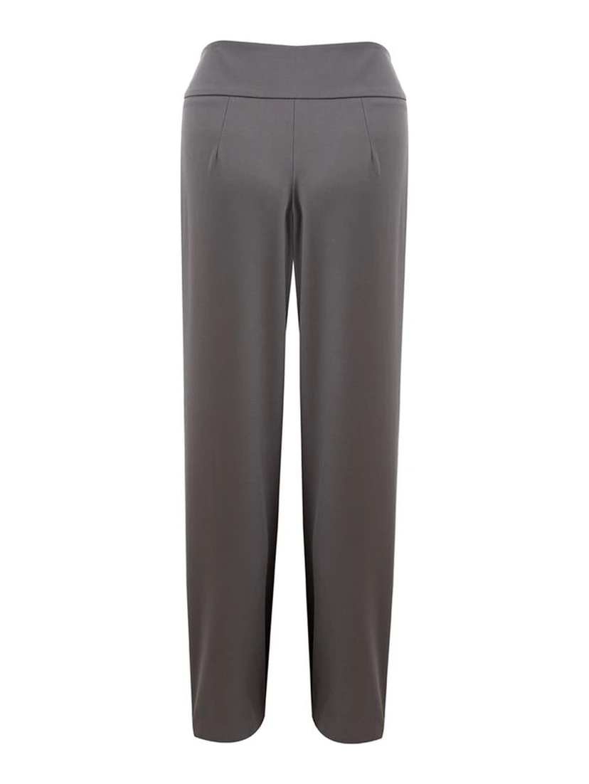 Gray Wool Casual Pants