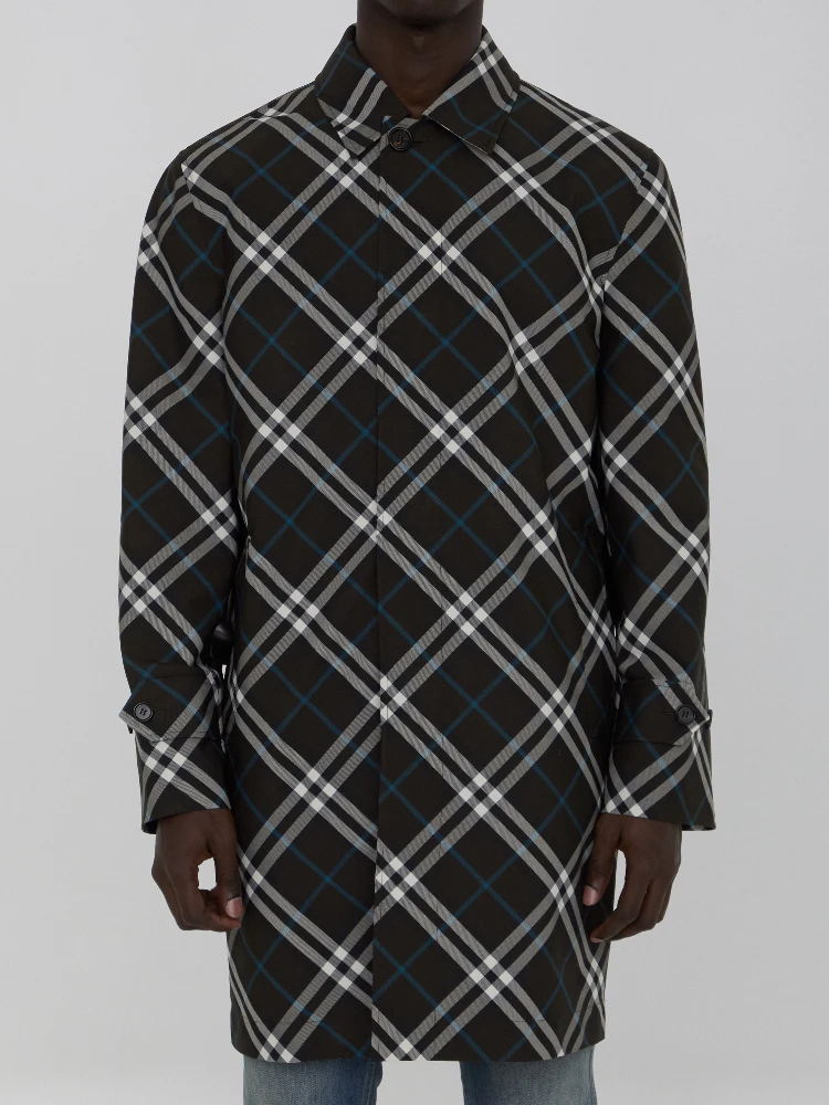 Check medium trench coat