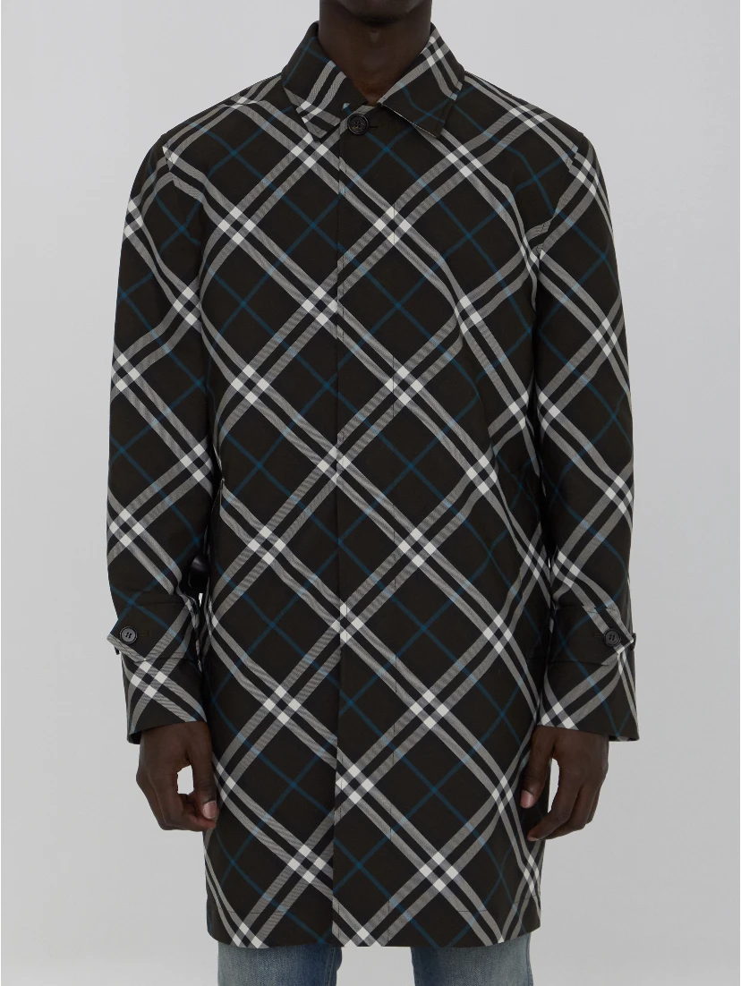 Check medium trench coat