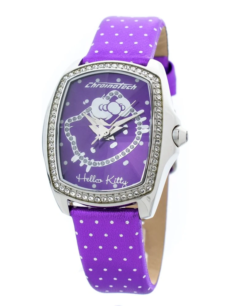 Purple Leather Dress Watch
