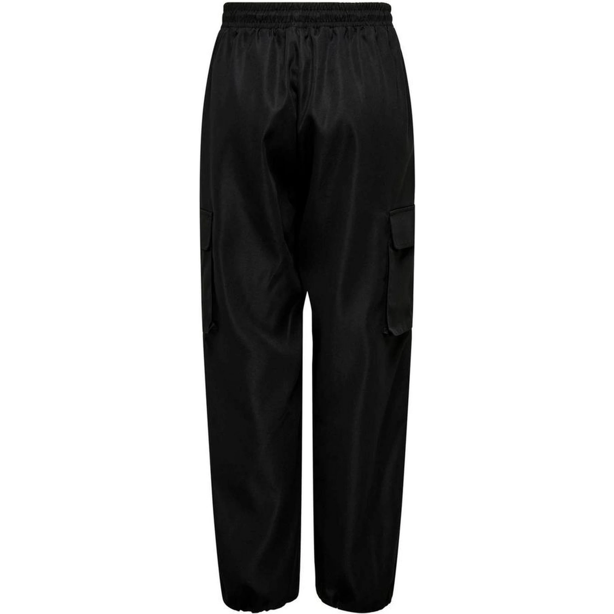 Black Cotton Cargo Pants