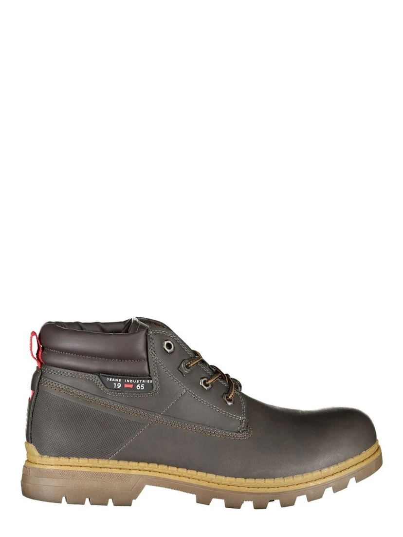 Brown Polyester Ankle