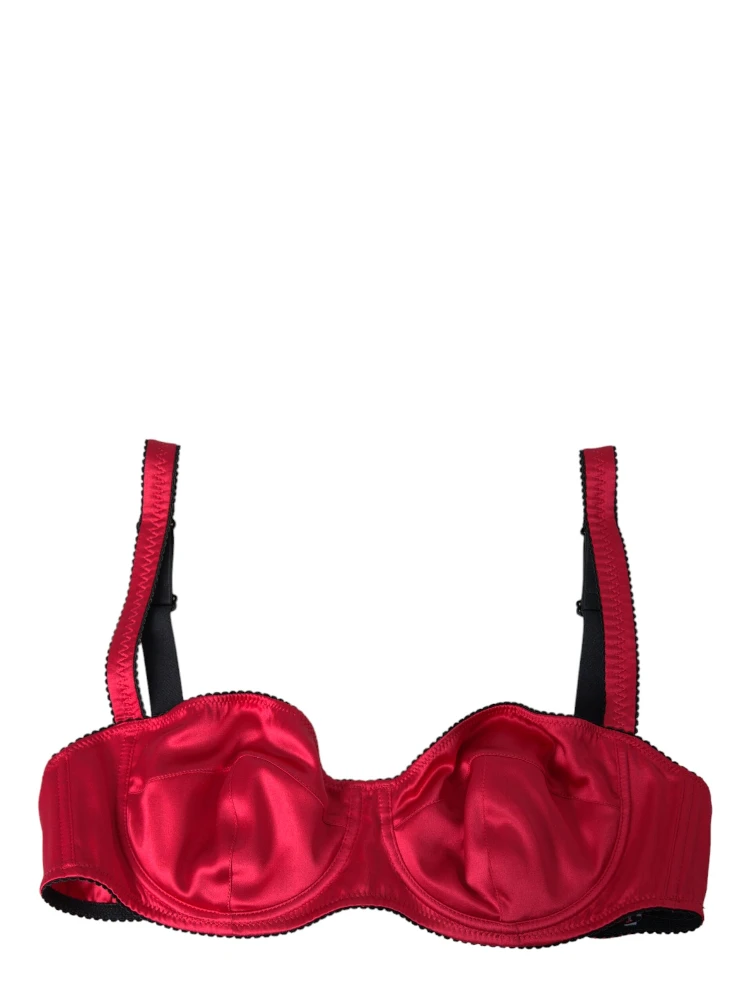 Bordeaux Silk Stretch Balconcino Bra Underwear