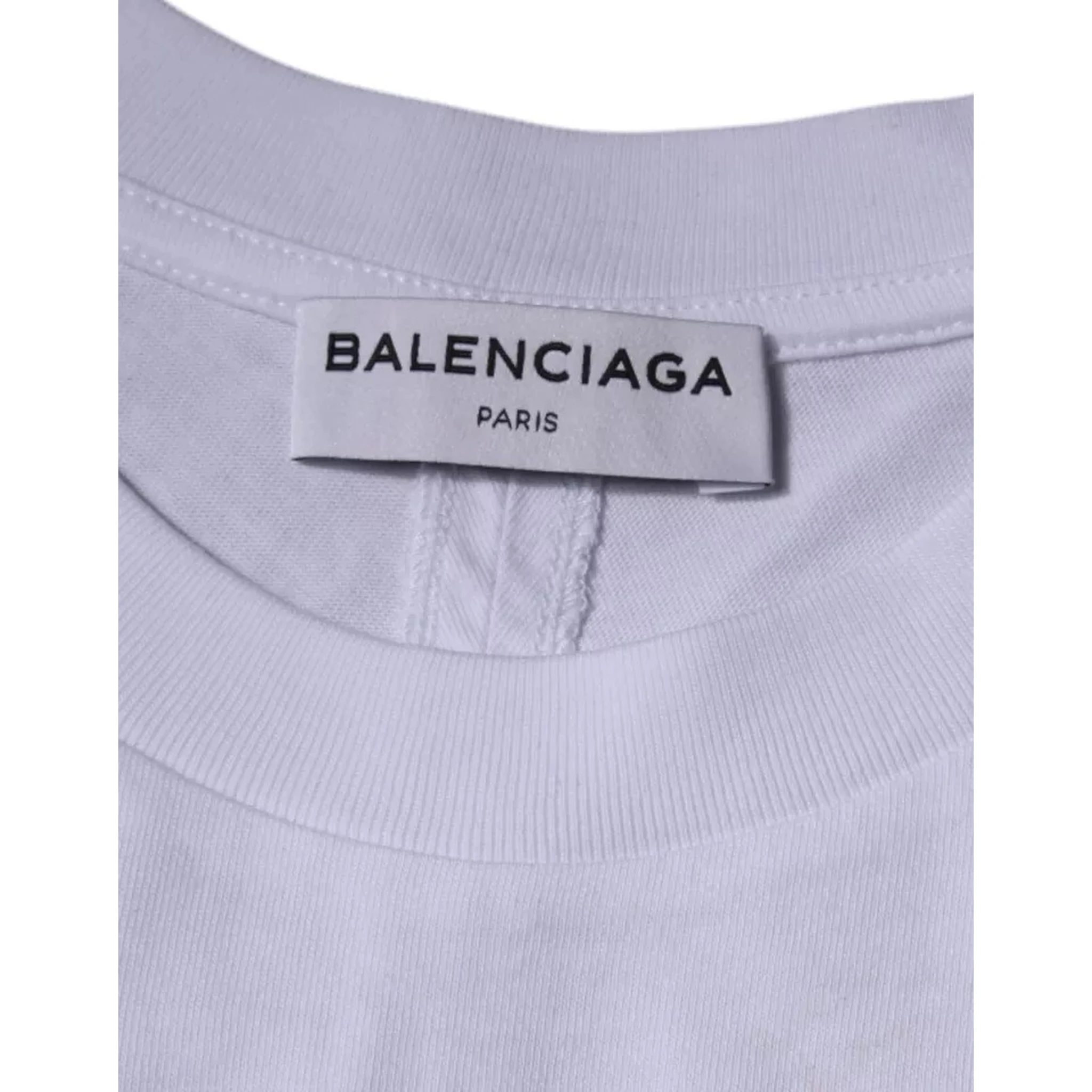 White Logo Cotton Jersey Crew Neck Short Sleeves T-shirt