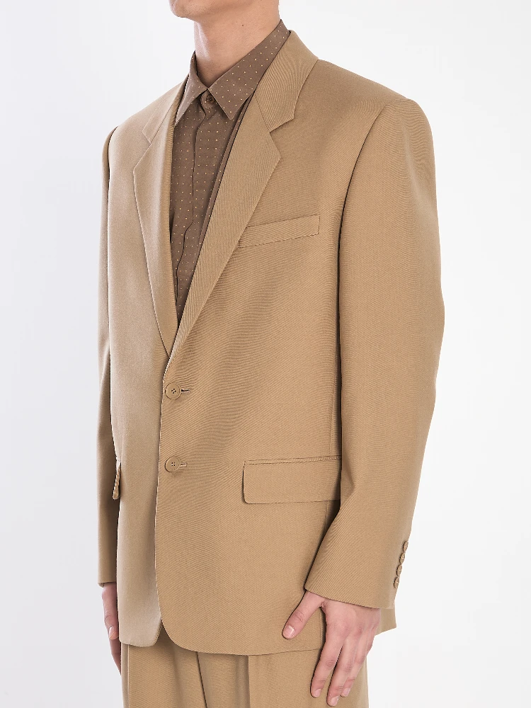 Single-breasted wool jacket alternative