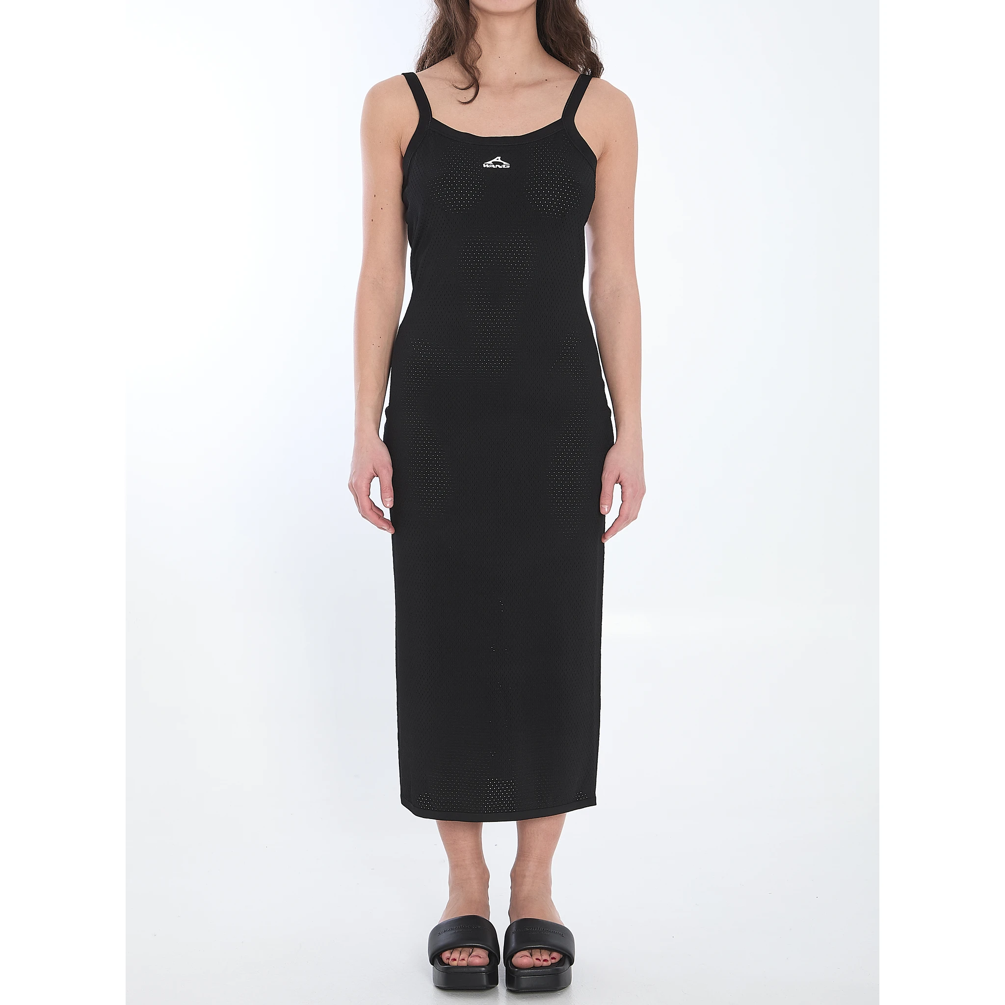 Slip dress with 3D logo