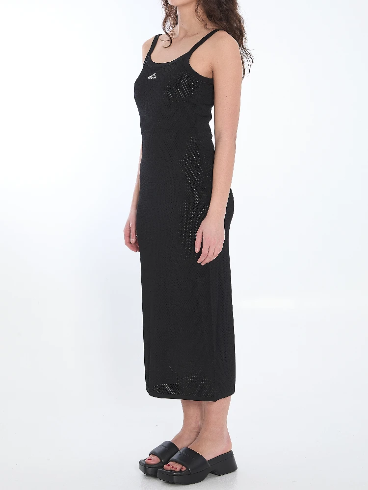 Slip dress with 3D logo alternative
