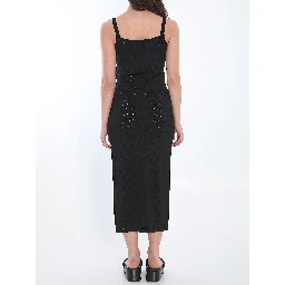 Slip dress with 3D logo