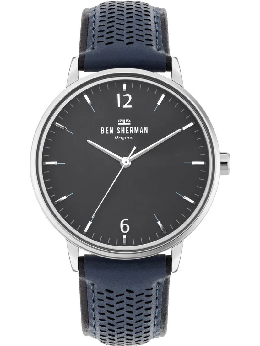 Blue Leather Dress Watch