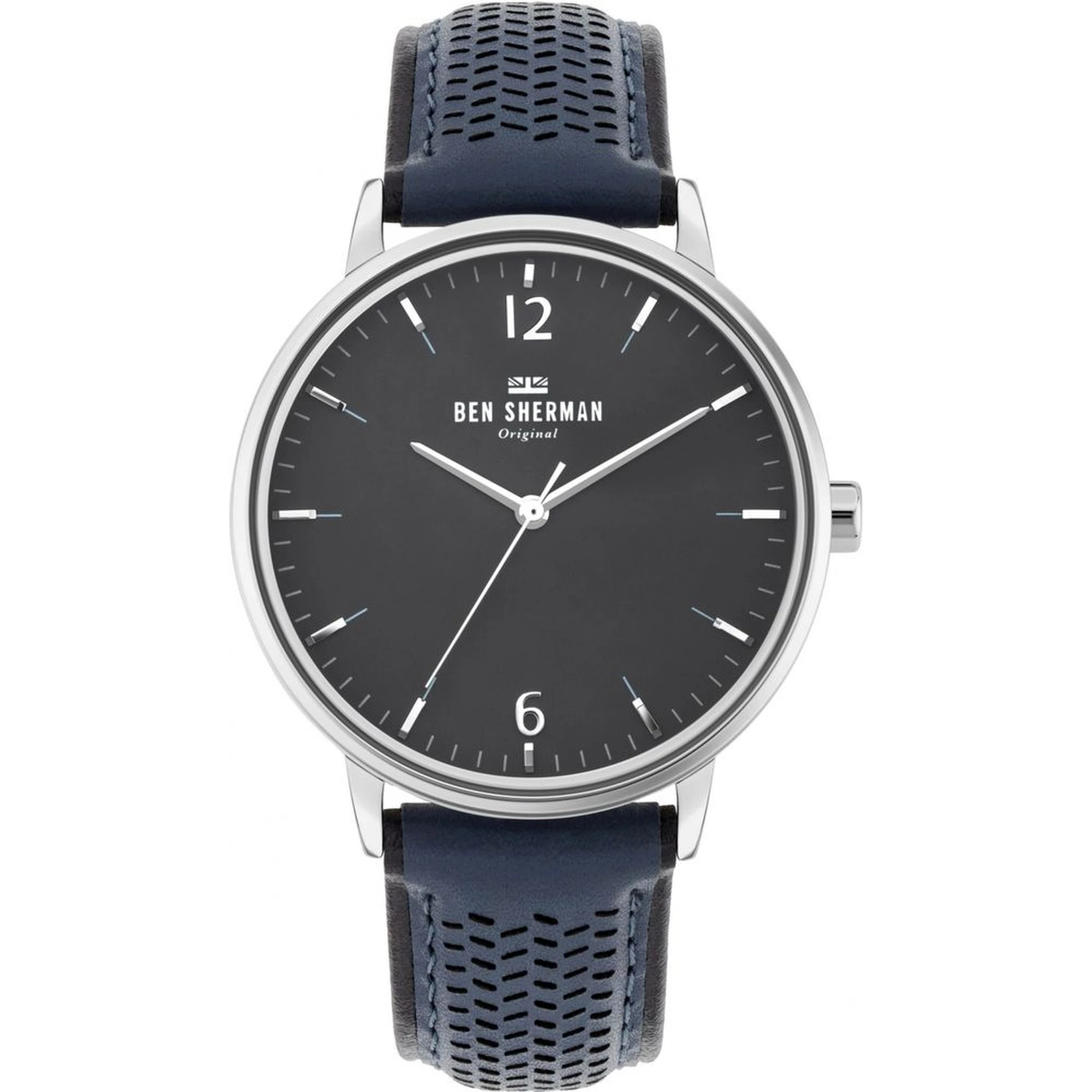 Blue Leather Dress Watch