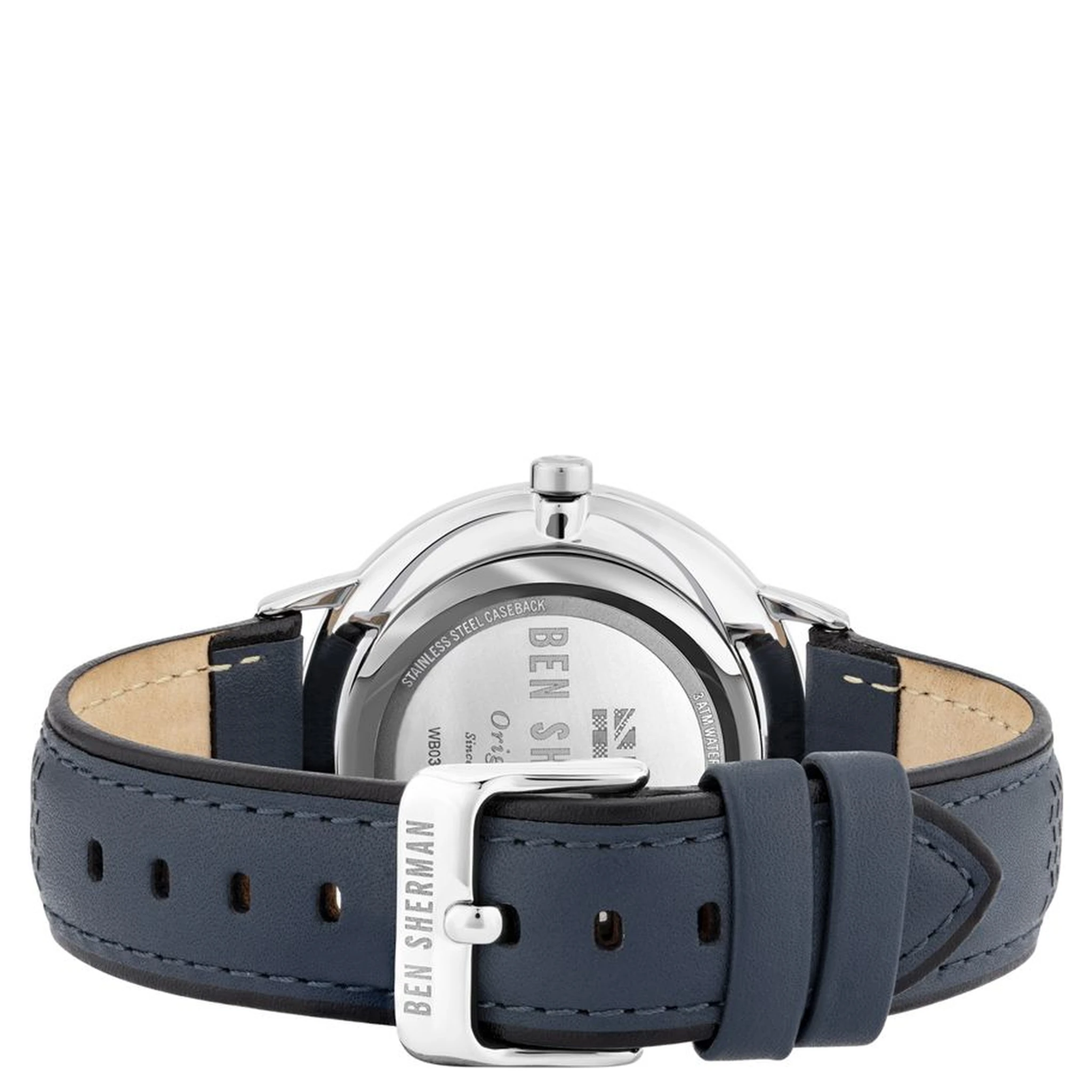 Blue Leather Dress Watch
