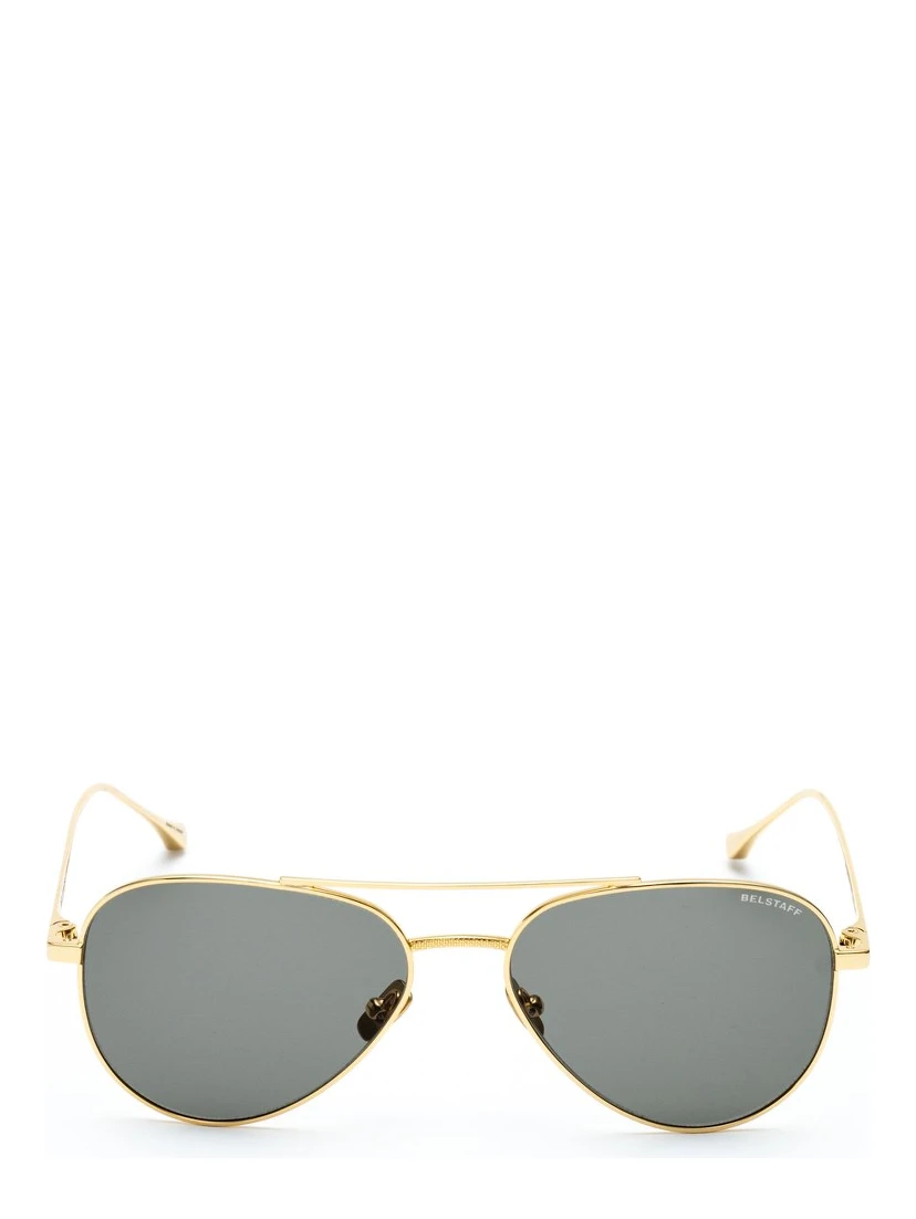 Brown Stainless Steel Sunglasses