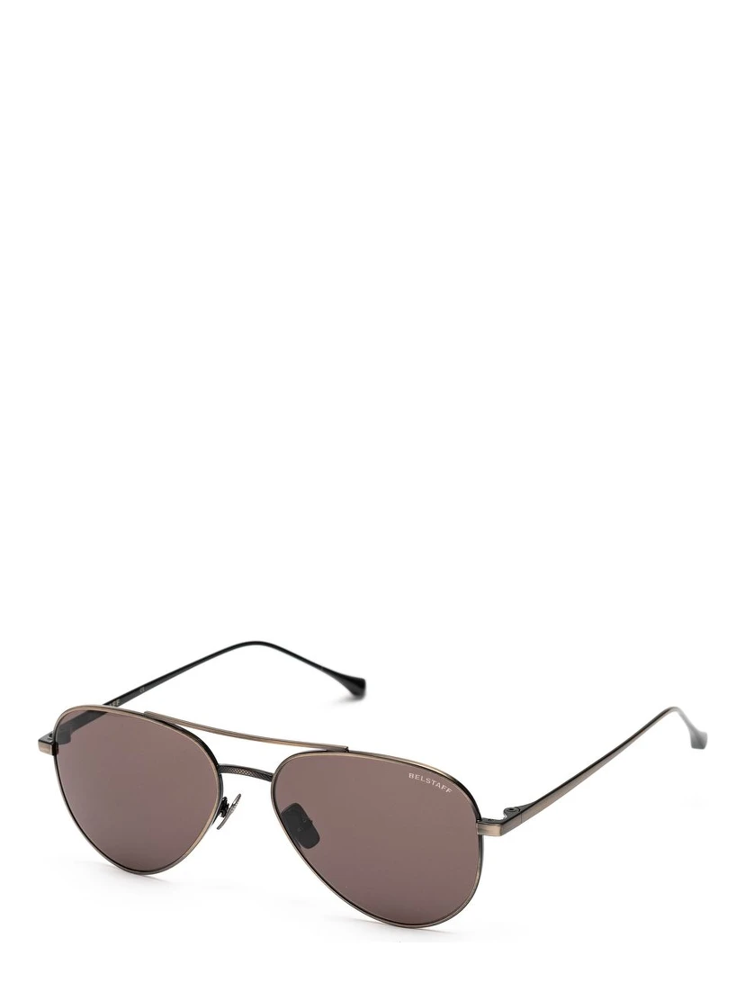 Brown Stainless Steel Sunglasses