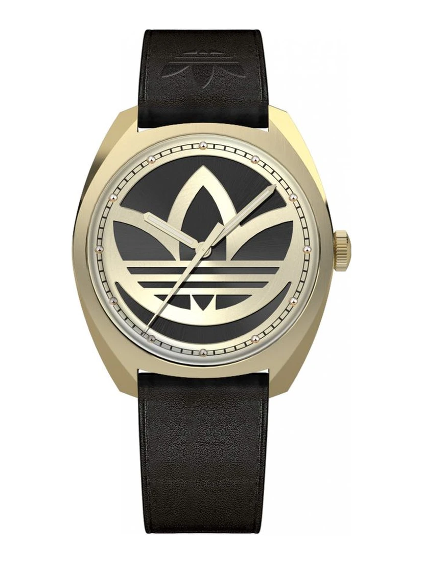 Black Leather Dress Watch
