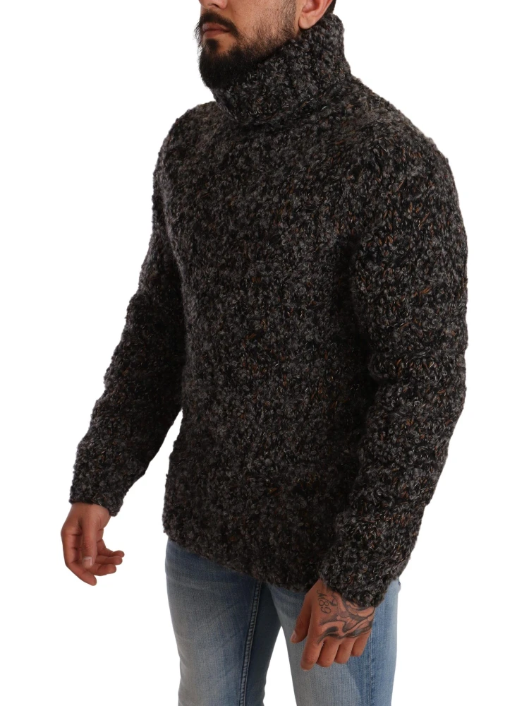 Gray Wool Blend Turtleneck Pullover Sweater alternative
