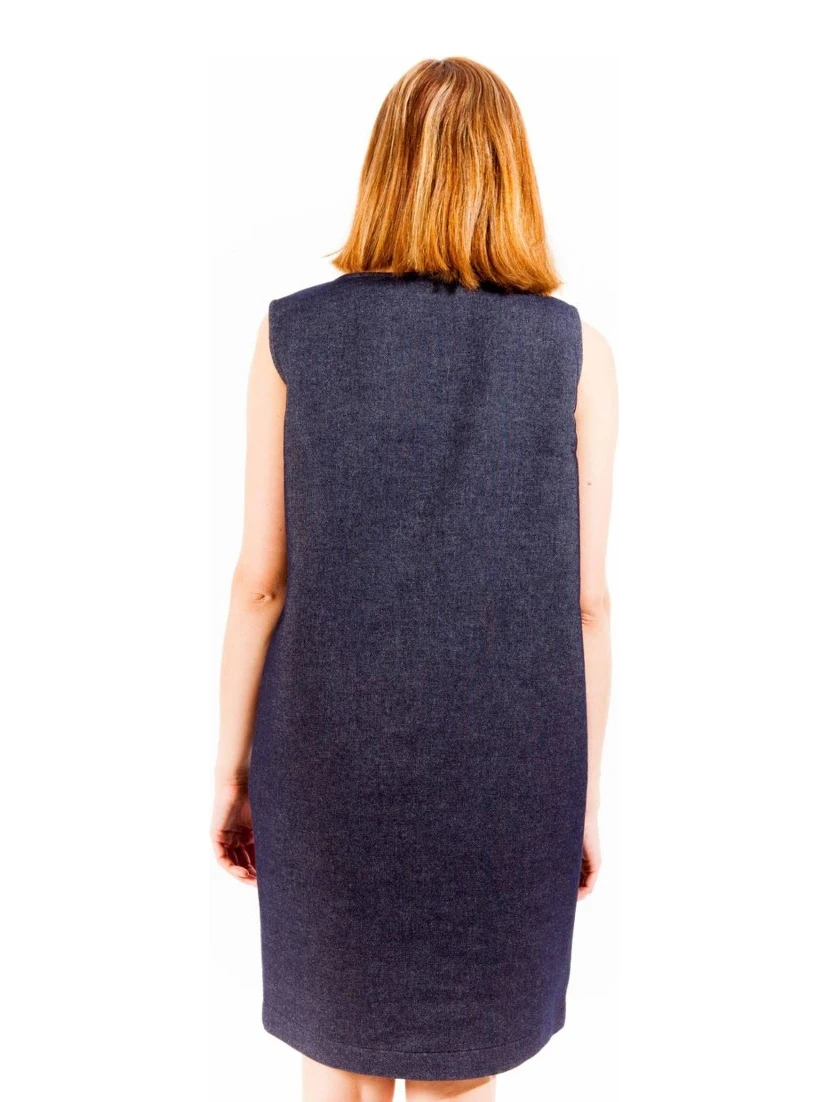 Blue Cotton Women Dress