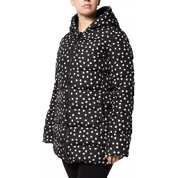 Black Polyester Hooded Reversible Jacket