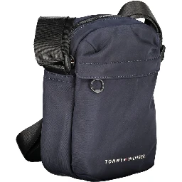 Blue Polyester Shoulder Bag