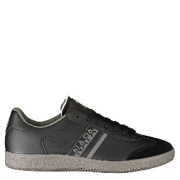Men's Black Polyester Sneakers