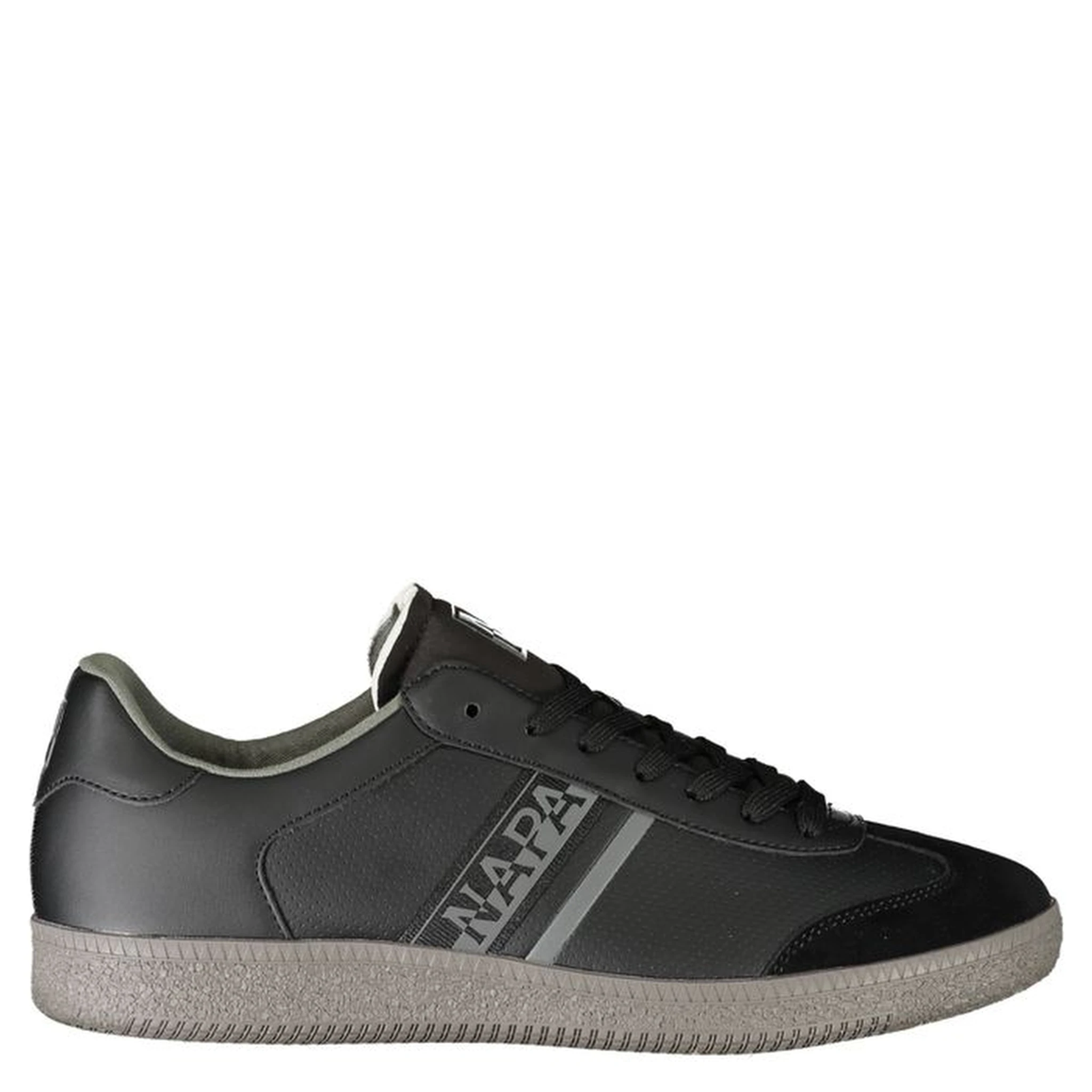 Men's Black Polyester Sneakers