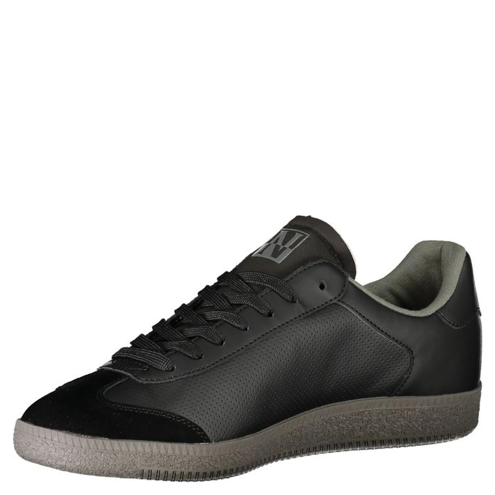 Men's Black Polyester Sneakers